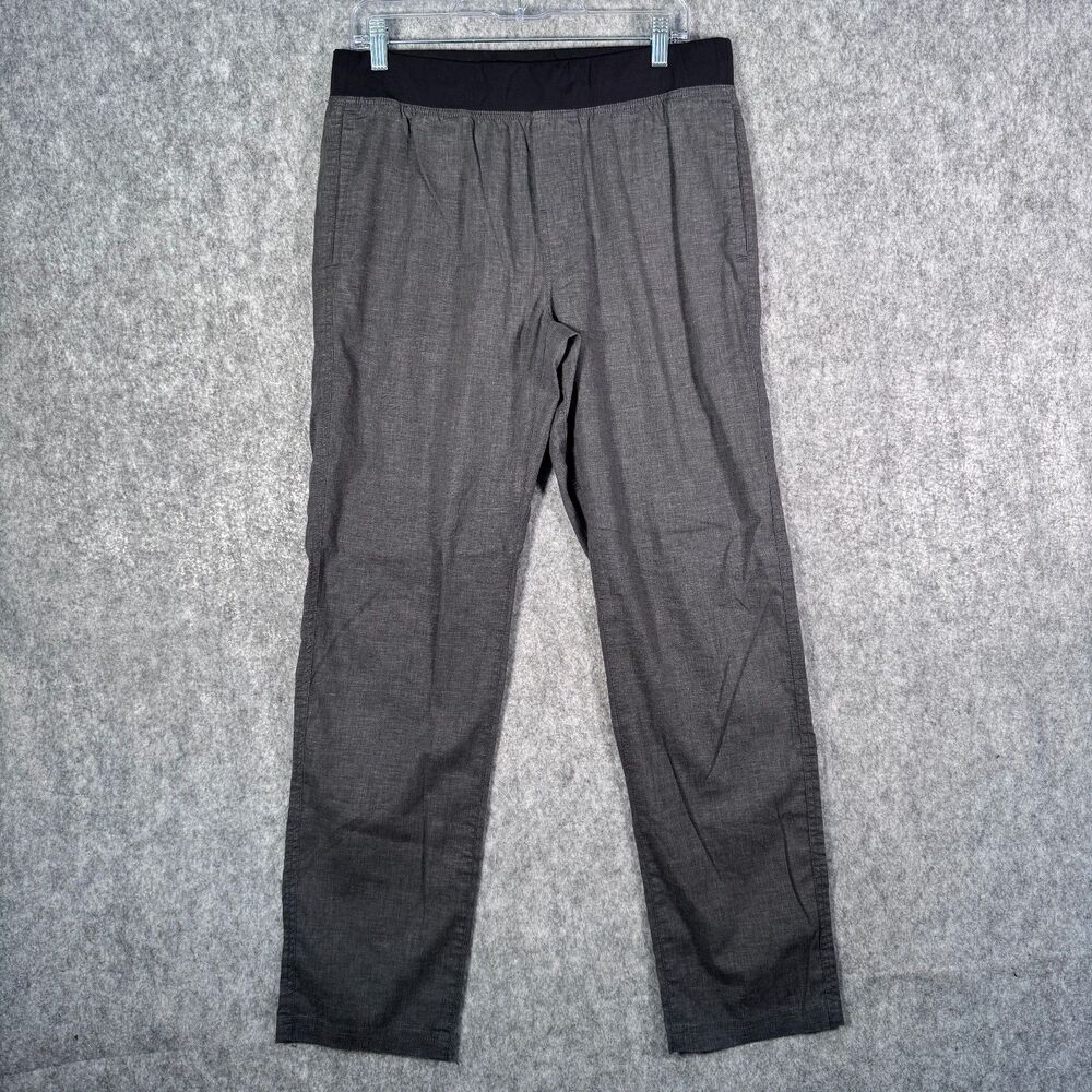 Prana Vaha Pants Mens M 32x32 Gray Hemp Blend Stretch Lounge Hiking Outdoor